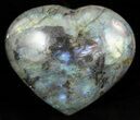 Bargain, Flashy Polished Labradorite Heart #47260-1